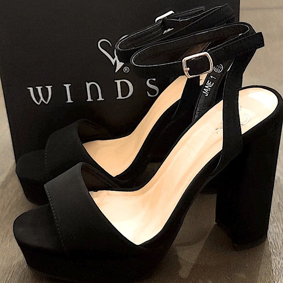 LAST ONE WINDSOR DISCONTINUED TIA 1 BLACK HEELS SIZE 10 NIB - Picture 2 of 3